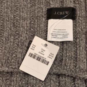 Charcoal Lambswool Knit Scarf